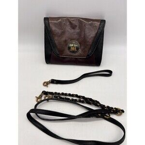 Elliot Lucca The Sak Leather 3 Ways Wristlet Envelope Clutch Crossbody Purse